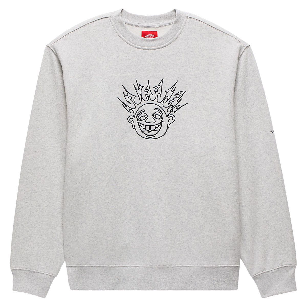 Vans Skate Smile Spike Crew Sweatshirt - Ash Heather image 2