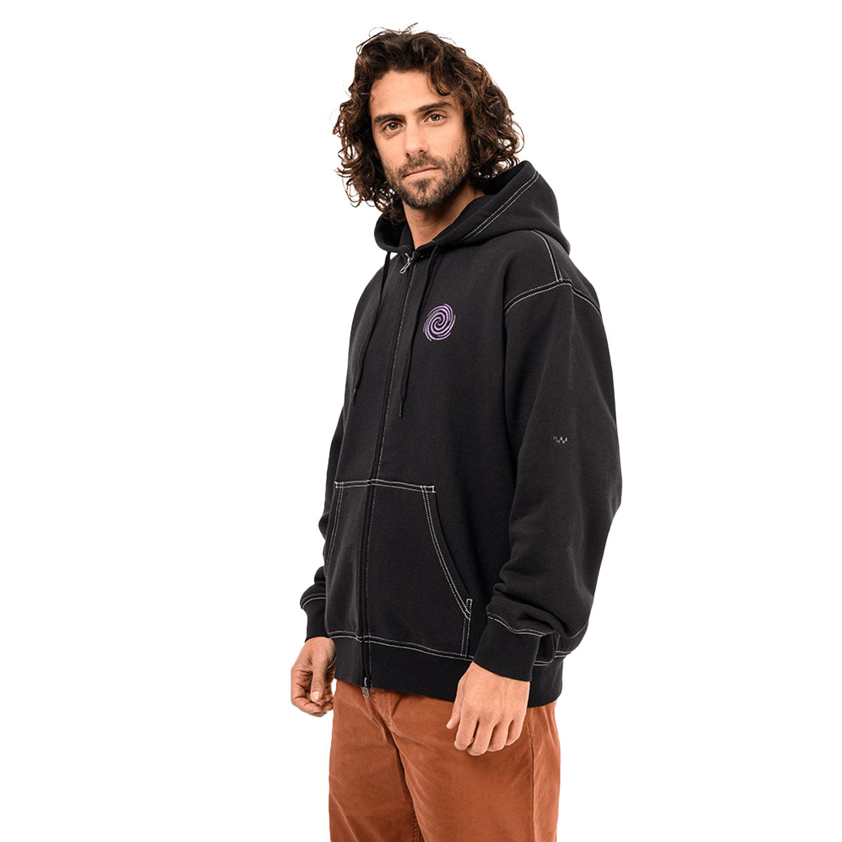 Vans Skate Swirl Zip Hoodie - Black image 4