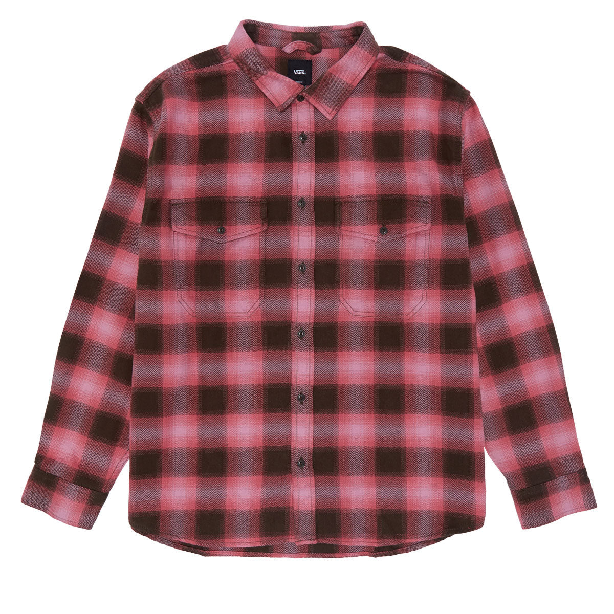 Vans Bixby Plaid Flannel Shirt - Coal Brown/Pink Dawn image 1