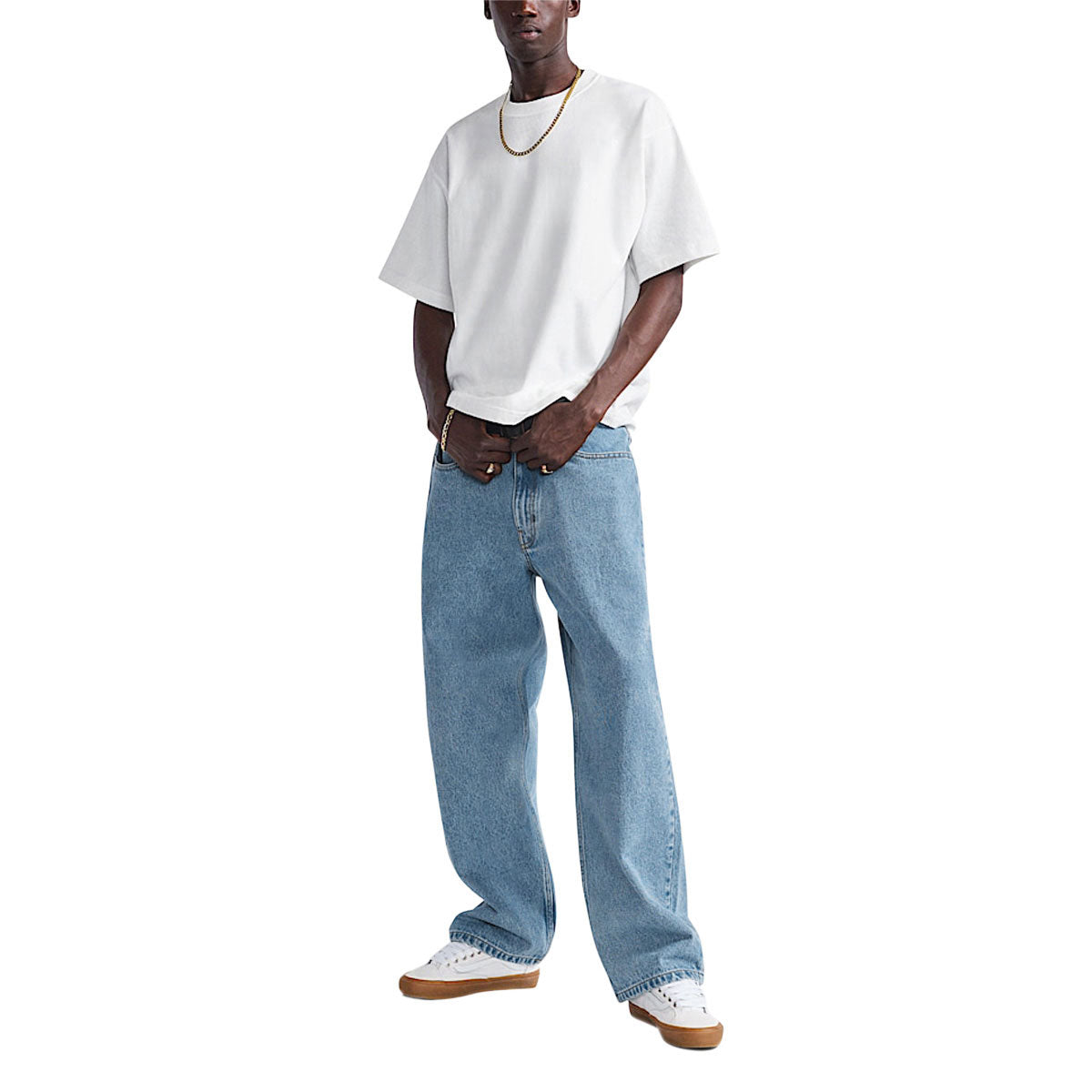 Vans Check-5 Baggy Denim Jeans - Stonewash Blue image 4
