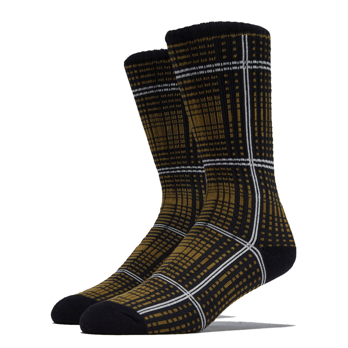 Vans Skate Plaid Crew Socks - Burnt Gold image 1