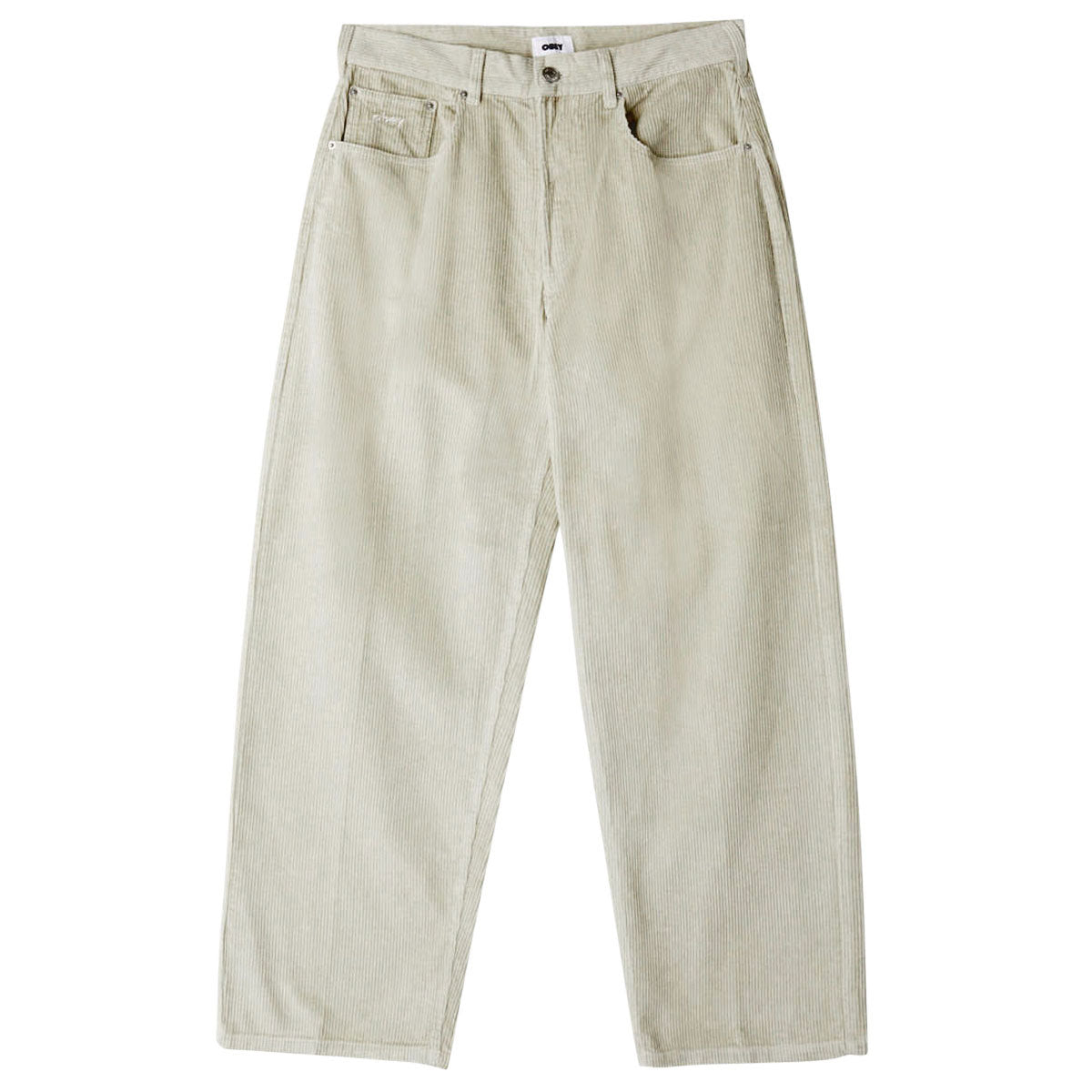 Obey Bigwig Baggy Corduroy Pants - Abbey Stone image 1