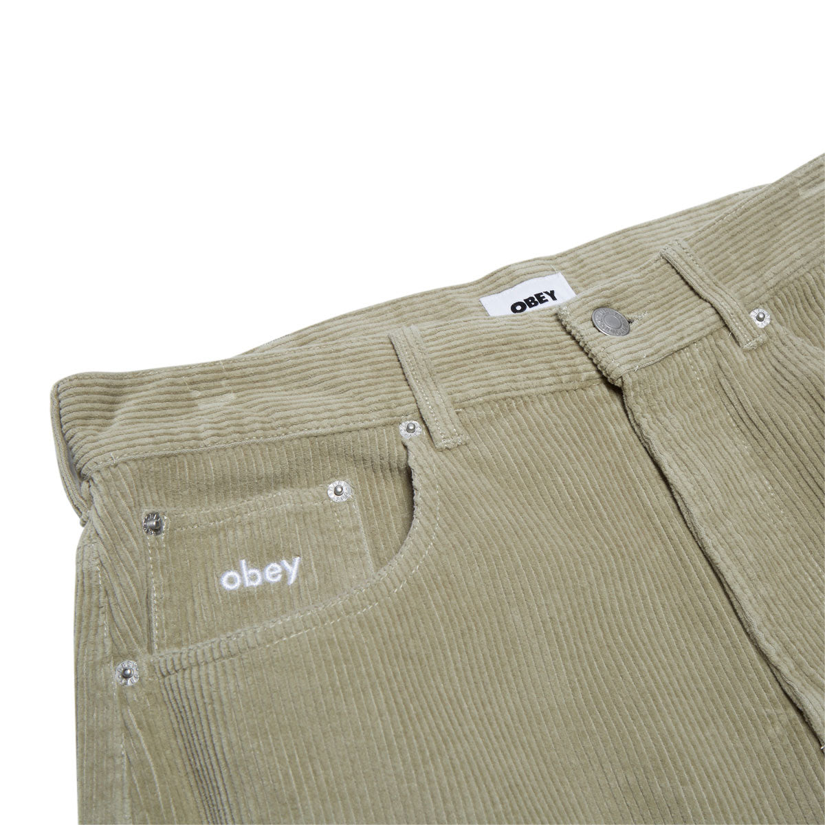 Obey Bigwig Baggy Corduroy Pants - Abbey Stone image 3