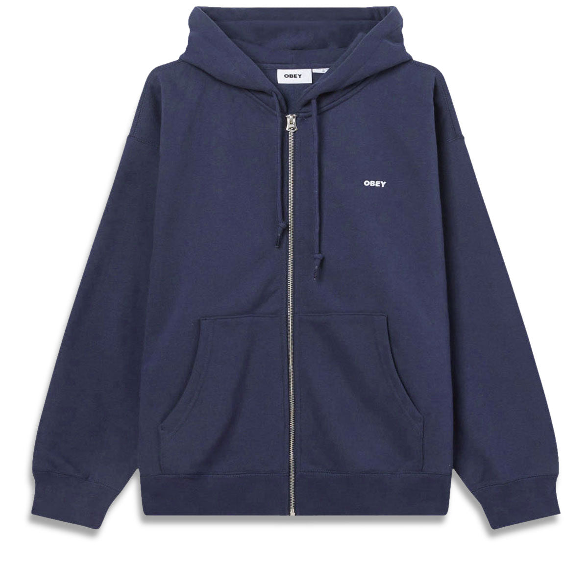 Obey Established Works Bold Zip Hoodie - Academy Navy image 1