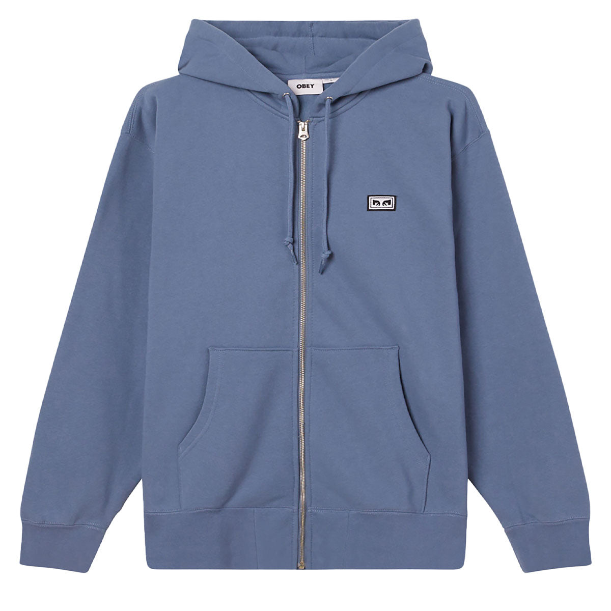 Obey Established Works Eyes Zip Hoodie - Coronet Blue image 1