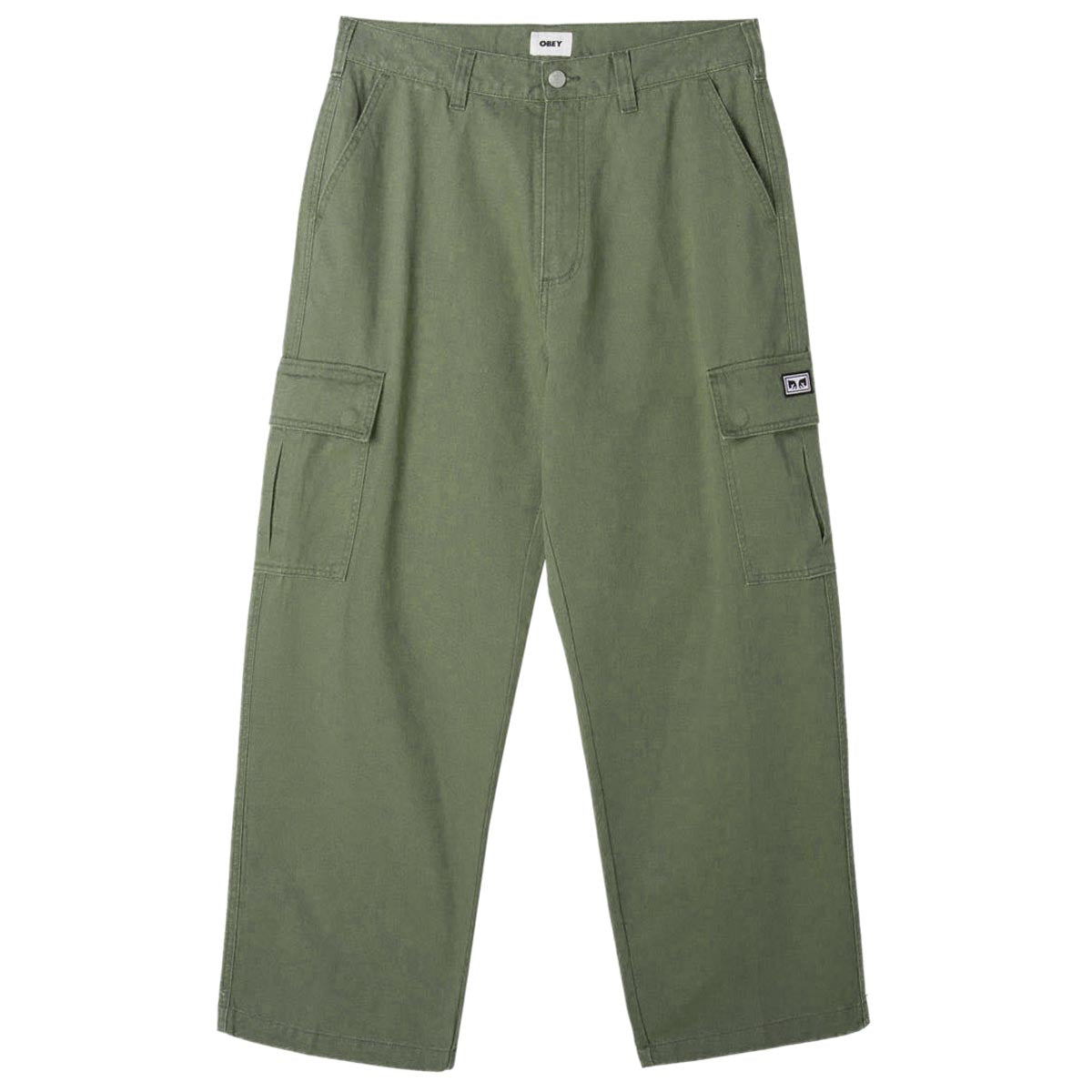 Obey Bigwig Baggy Twill Cargo Pants - Smokey Olive image 1