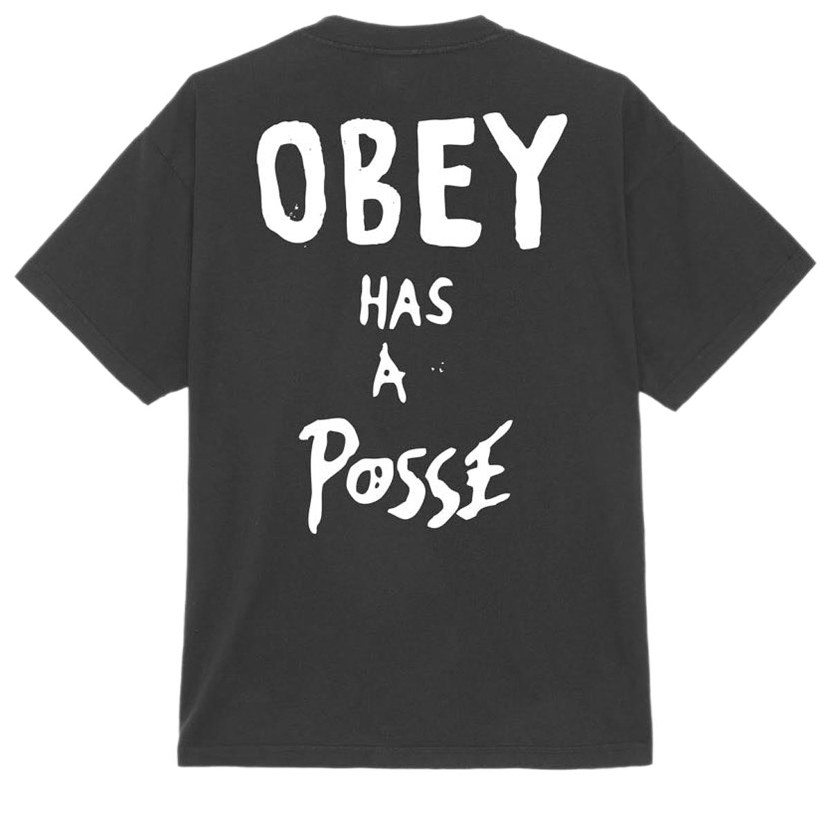 Obey Has A Posse T-Shirt - Vintage Black image 1