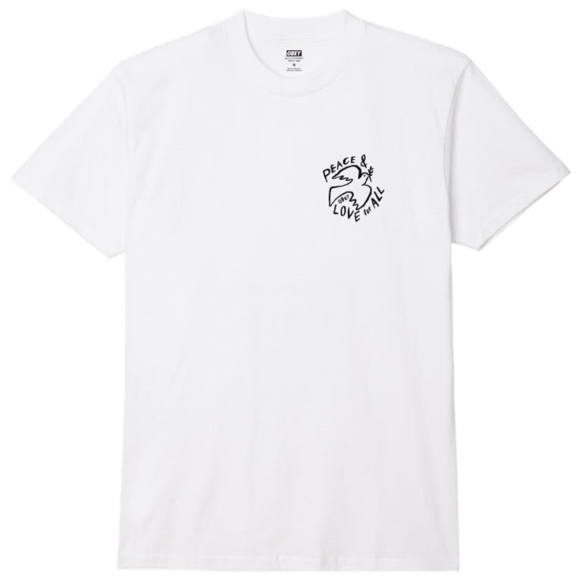 Obey Peace & Love For All T-Shirt - White image 2