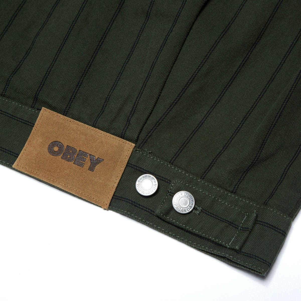 Obey Stripe Zip Up Jacket - Duffle Bag Multi image 5