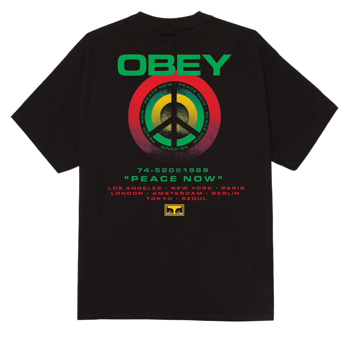 Obey Peace Target T-Shirt - Black image 1