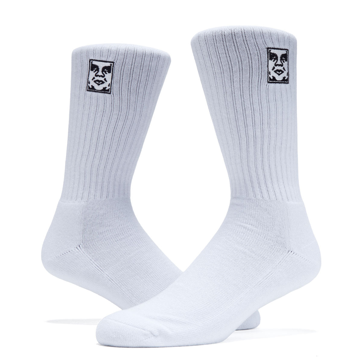 Obey Icon Face Socks - White image 2