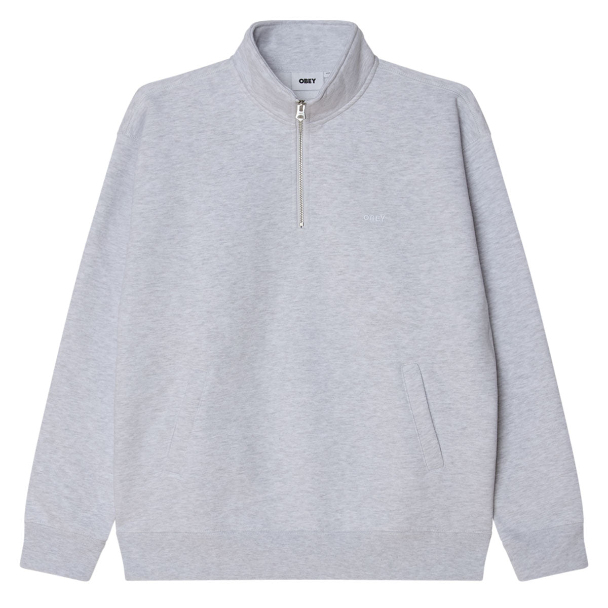 Obey Established Works Bold Mock Sweatshirt - Ash Grey image 1