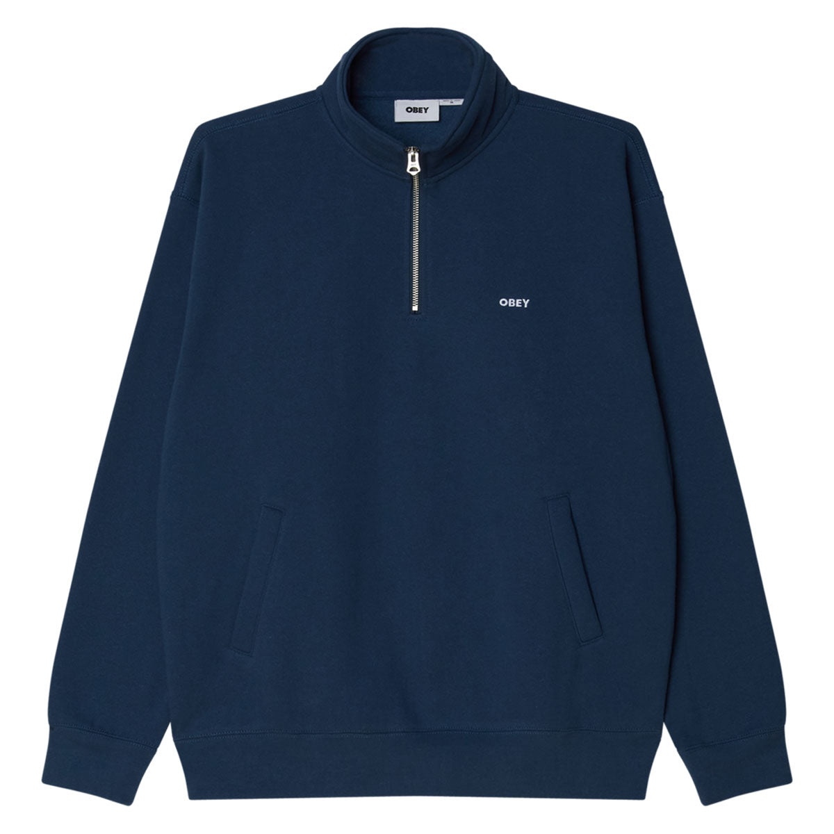 Obey Established Works Bold Mock Sweatshirt - Dark Denim image 1