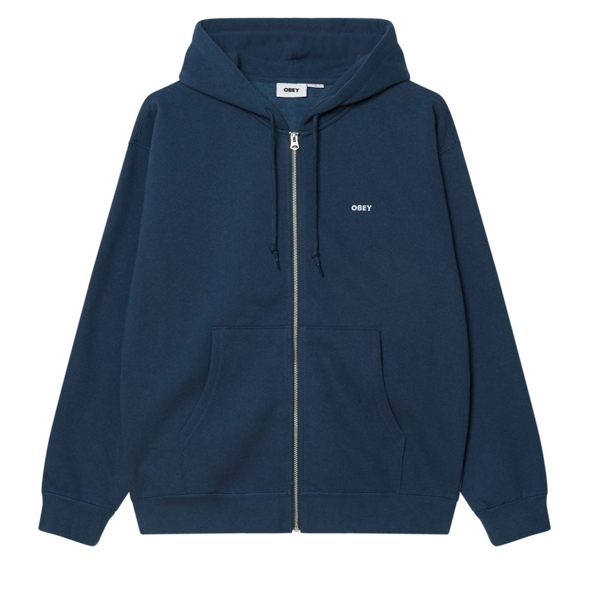 Obey Established Works Bold Zip Hoodie - Dark Denim image 1