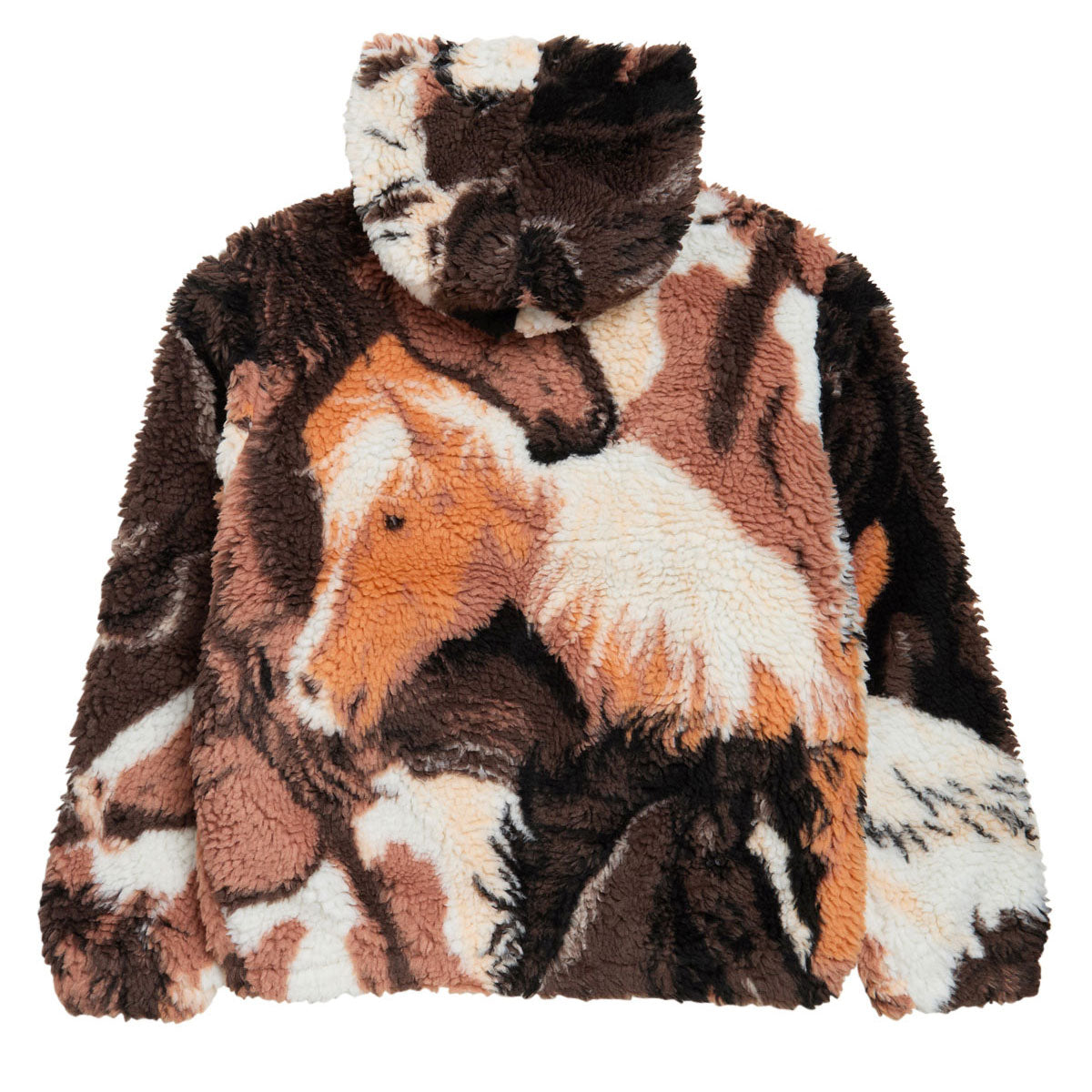 Obey Horses Sherpa Jacket - Brown Multi image 2