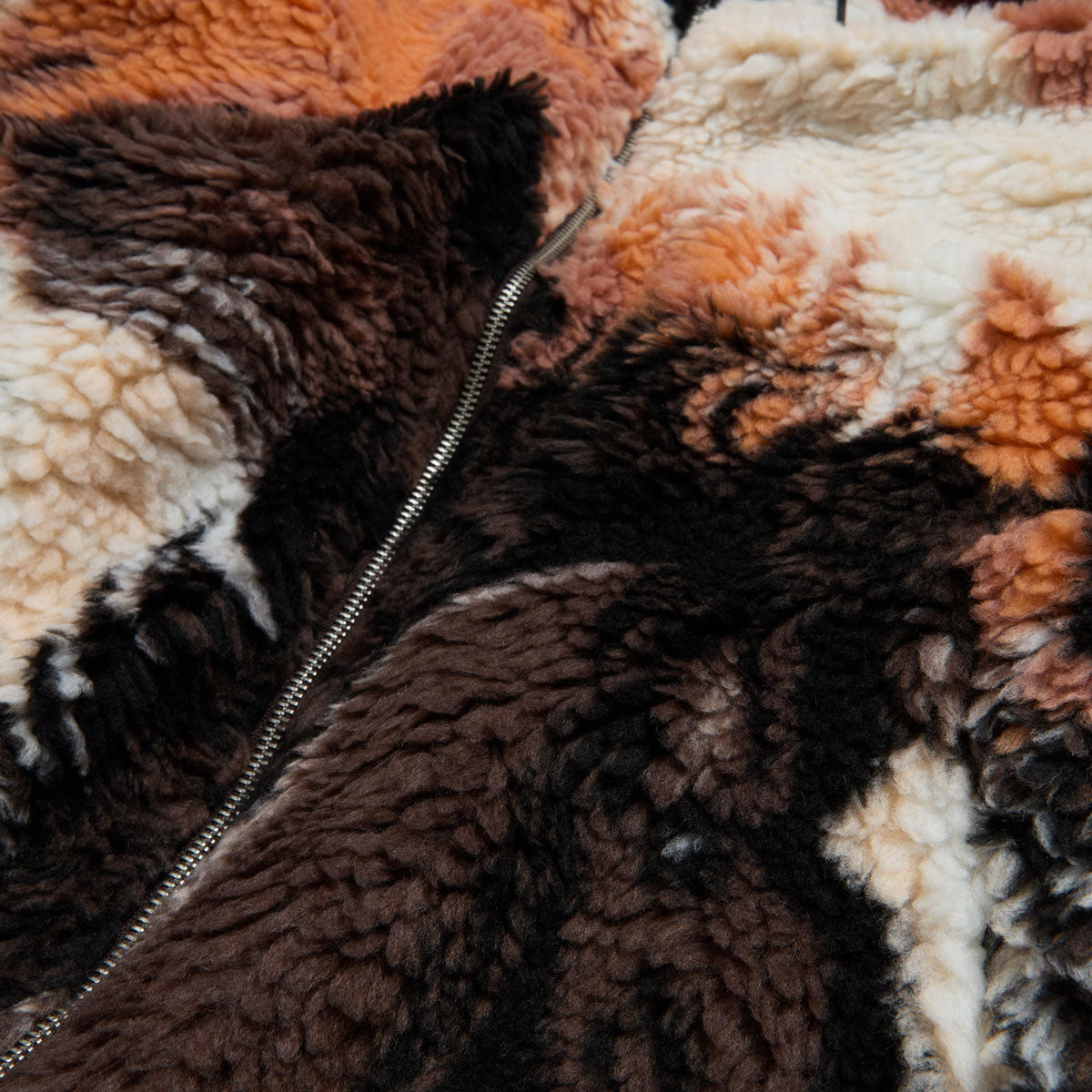 Obey Horses Sherpa Jacket - Brown Multi image 3