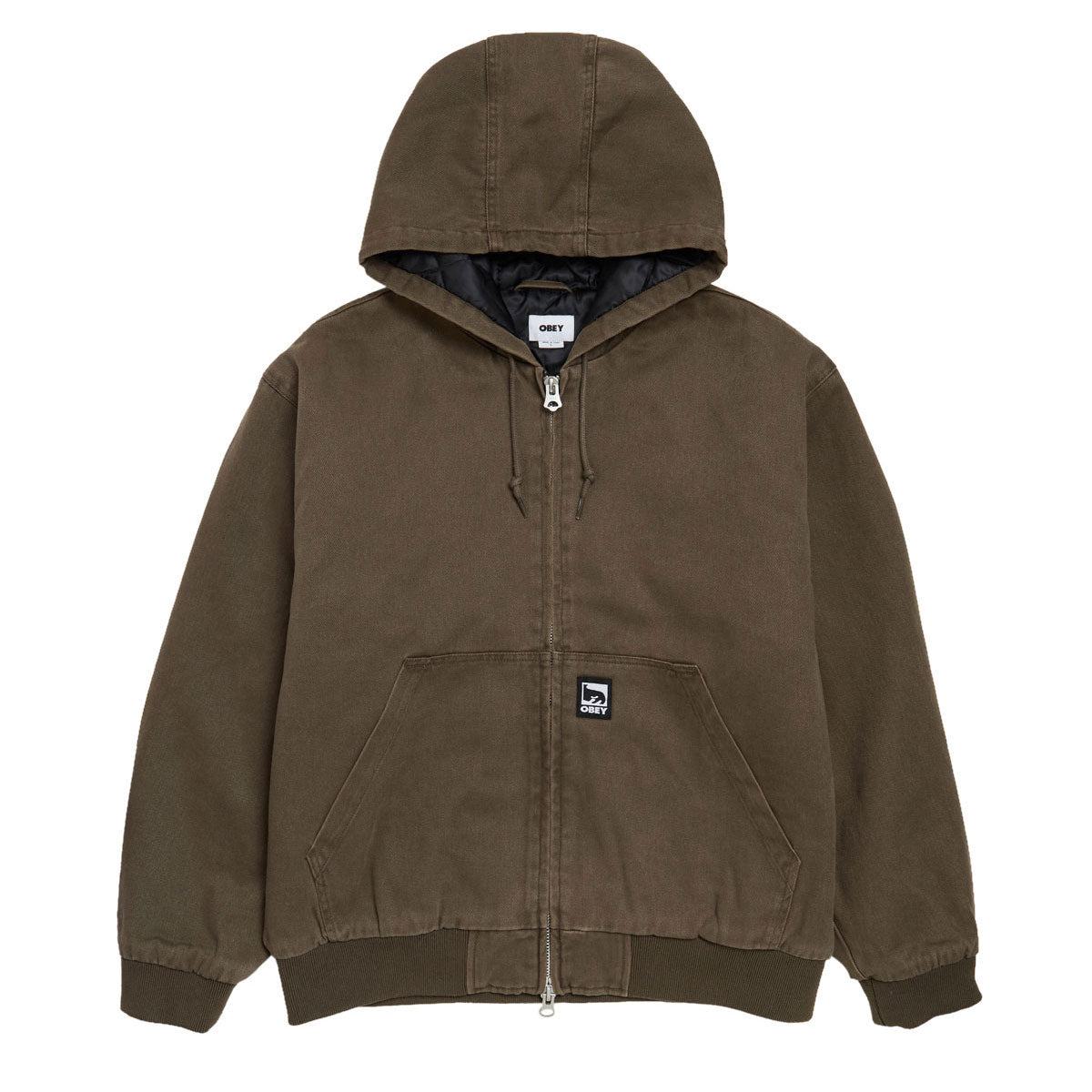 Obey Randy Zip Up Hooded Jacket - Wren Faded Wash image 1