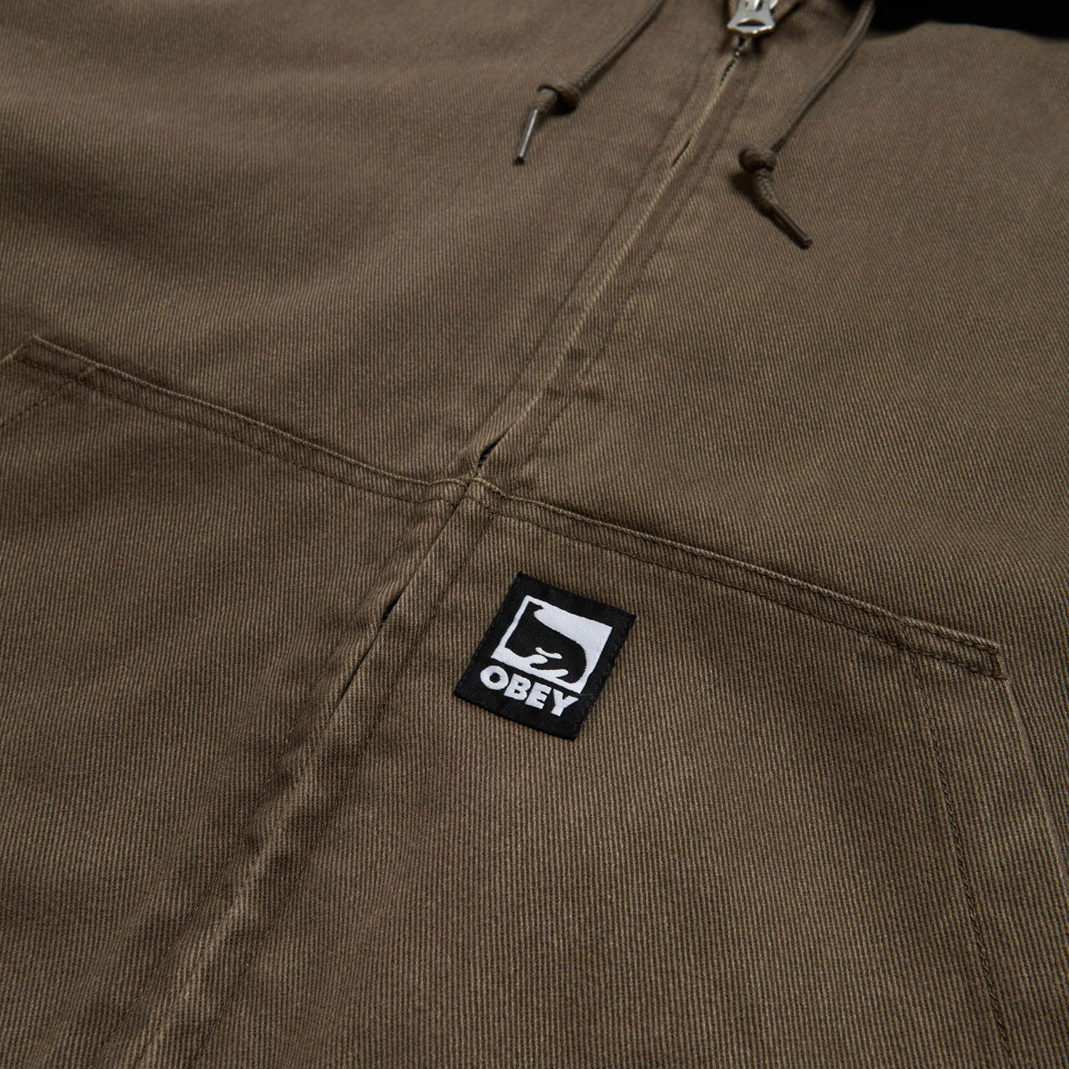 Obey Randy Zip Up Hooded Jacket - Wren Faded Wash image 3