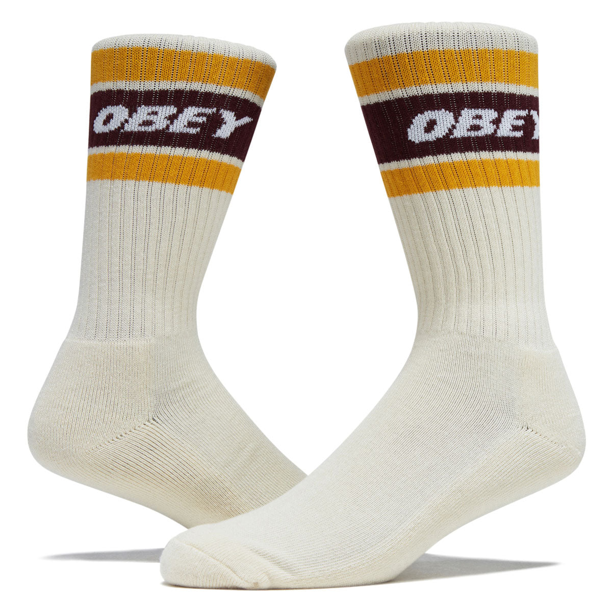 Obey Cooper II Socks - Unbleached/Zinfandel image 2