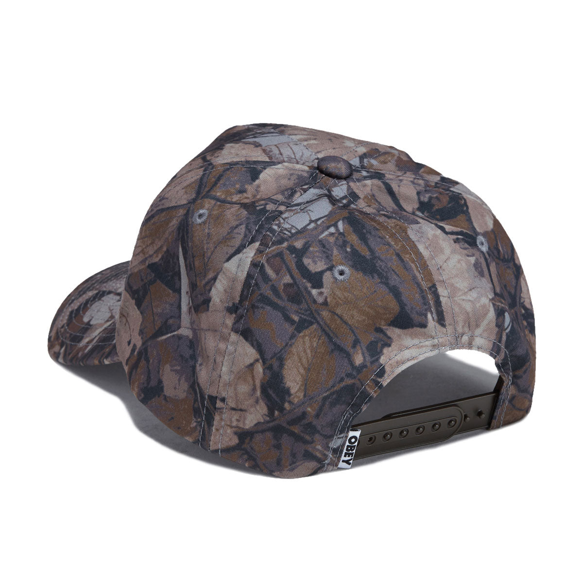 Obey Design Industries 5 Panel Snapback Hat - Fence Camo Multi image 2