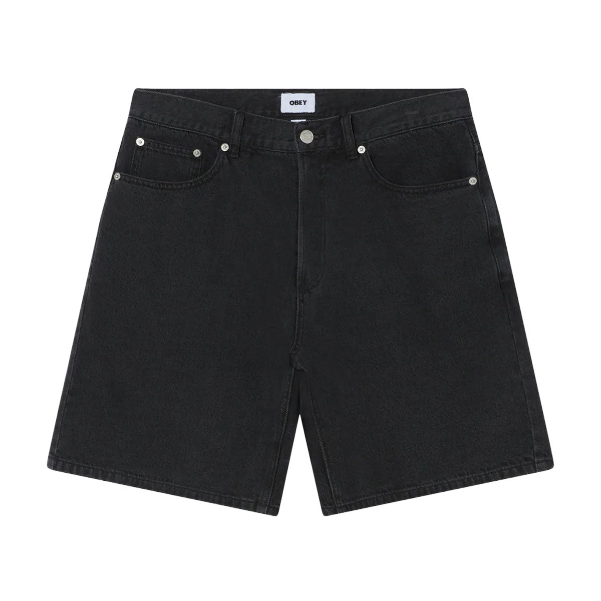 Obey Emerson Denim Shorts - Washed Black image 1