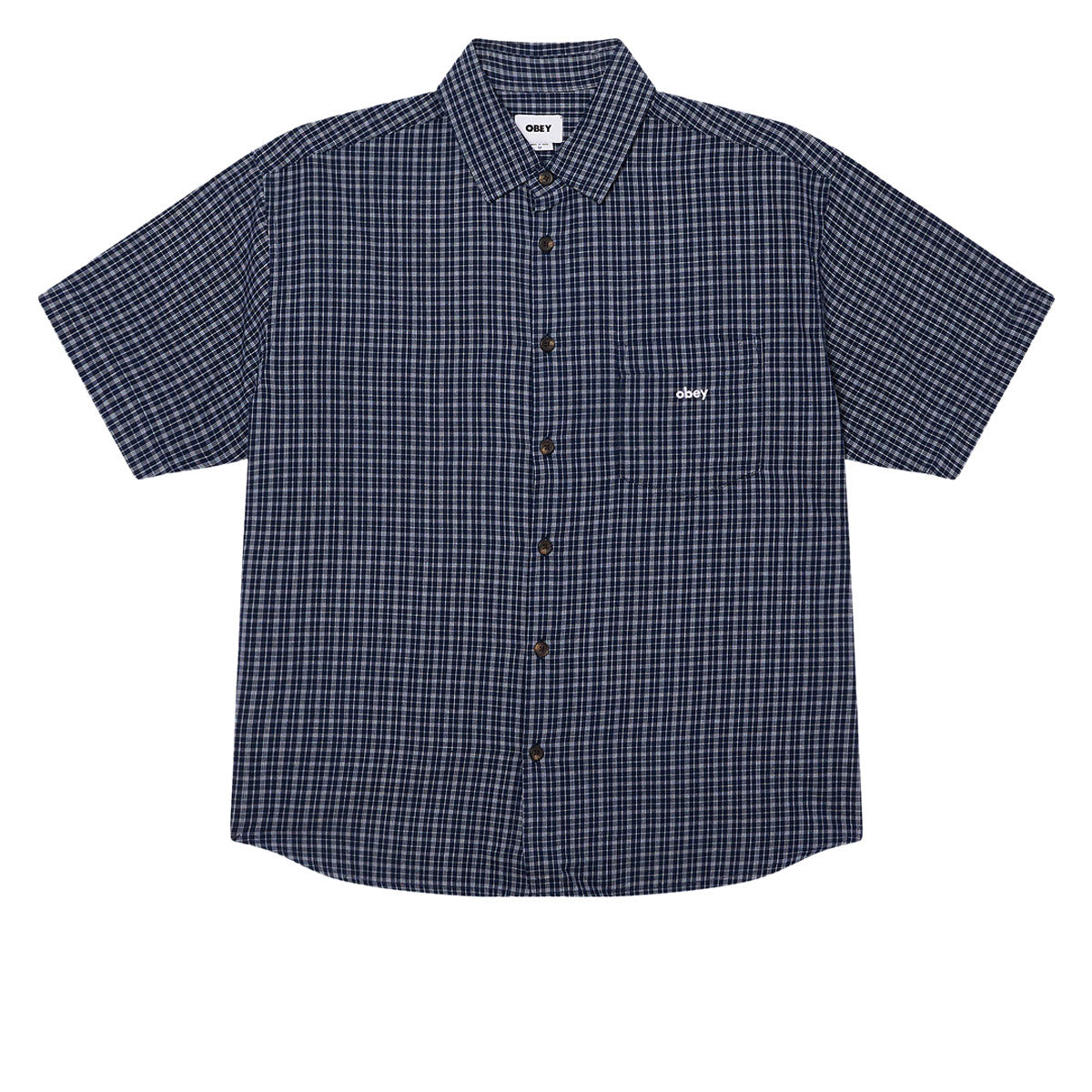 Obey Bigwig Ian Woven Shirt - Academy Navy Multi image 2