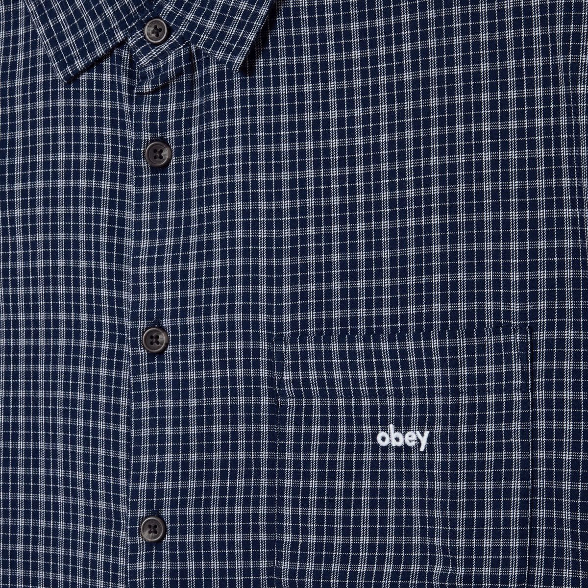 Obey Bigwig Ian Woven Shirt - Academy Navy Multi image 4