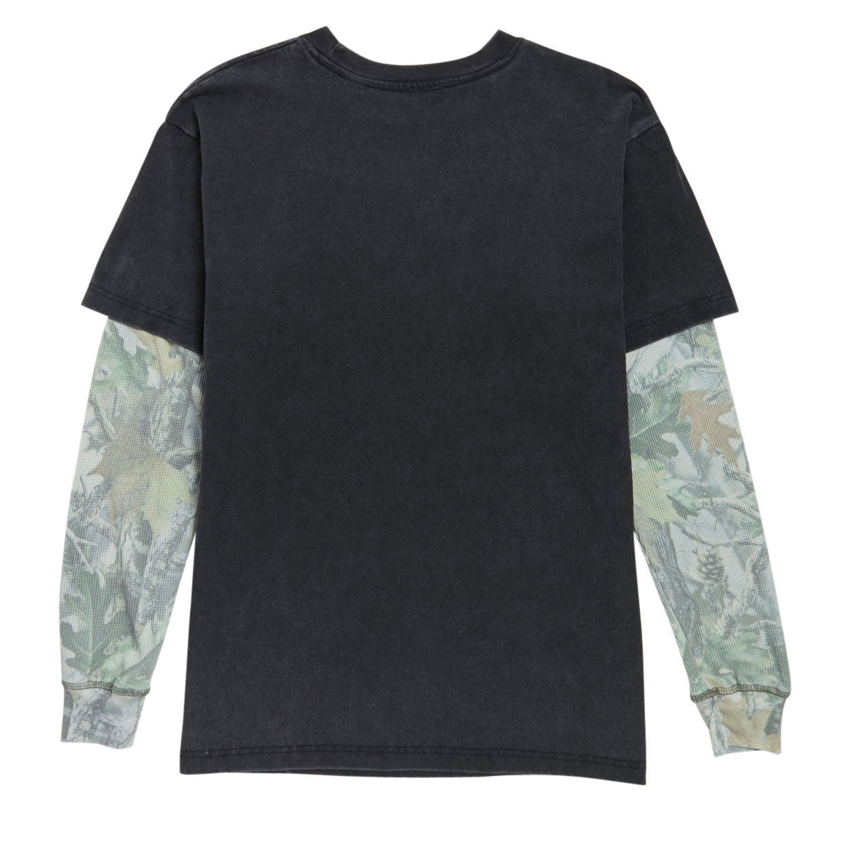 Obey Stretched 2fer Thermal Long Sleeve T-Shirt - Dusty Limo Black/Vintage Wood Camo image 2