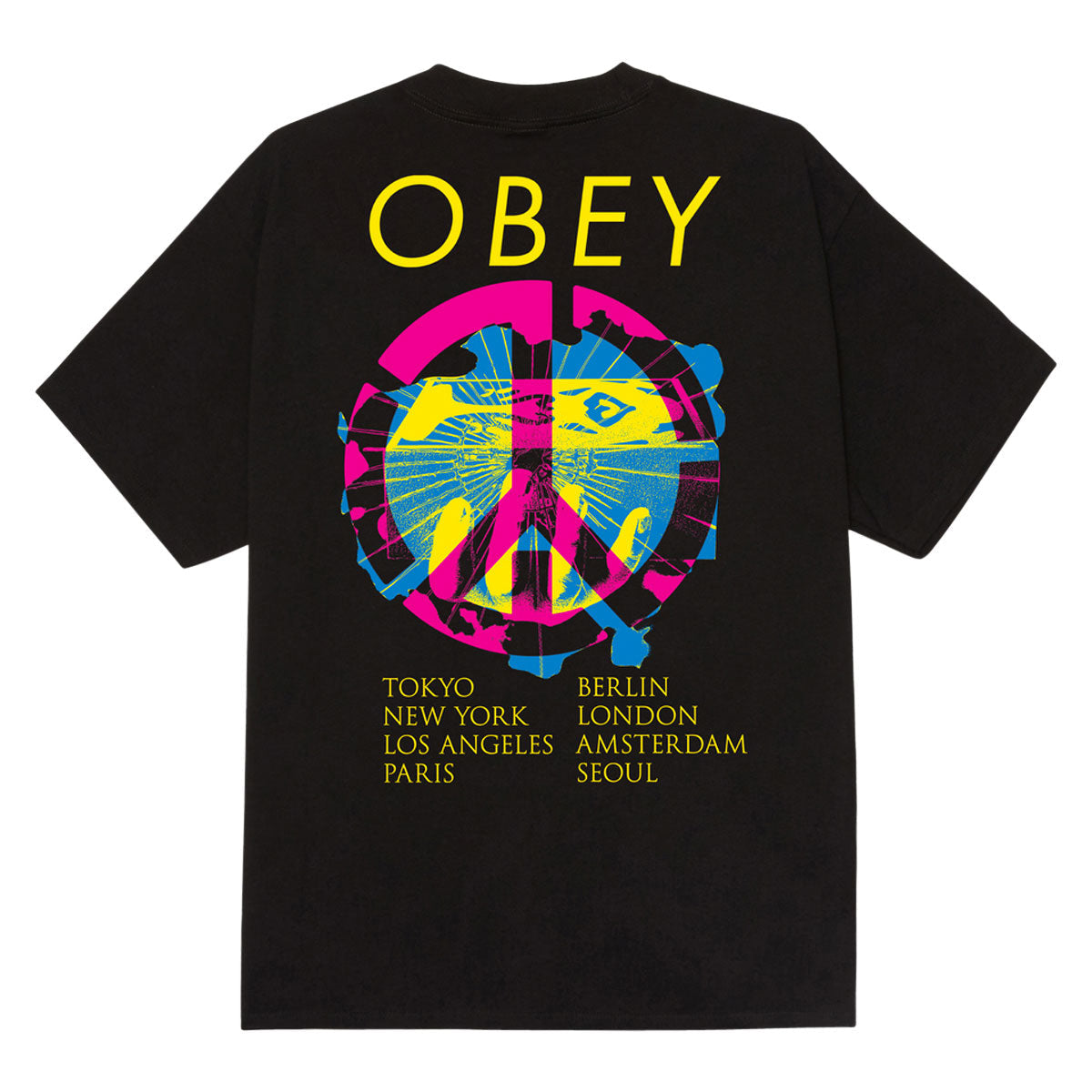 Obey Peace Brick T-Shirt - Black image 1