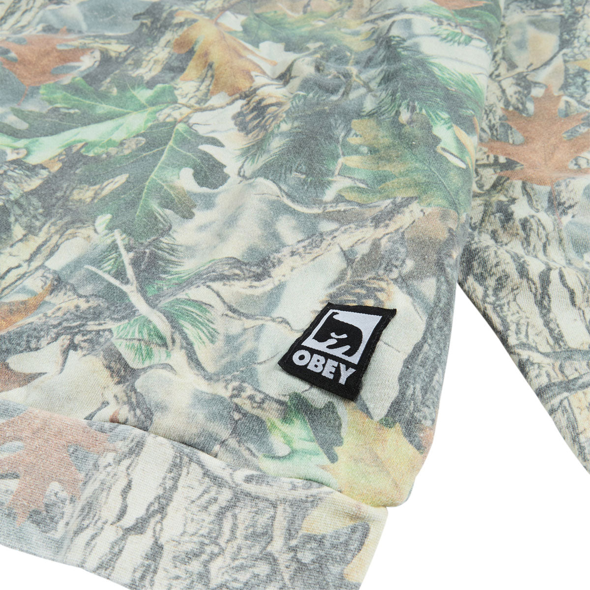 Obey Post Crew Sweatshirt - Dusty Vintage Wood Camo image 4
