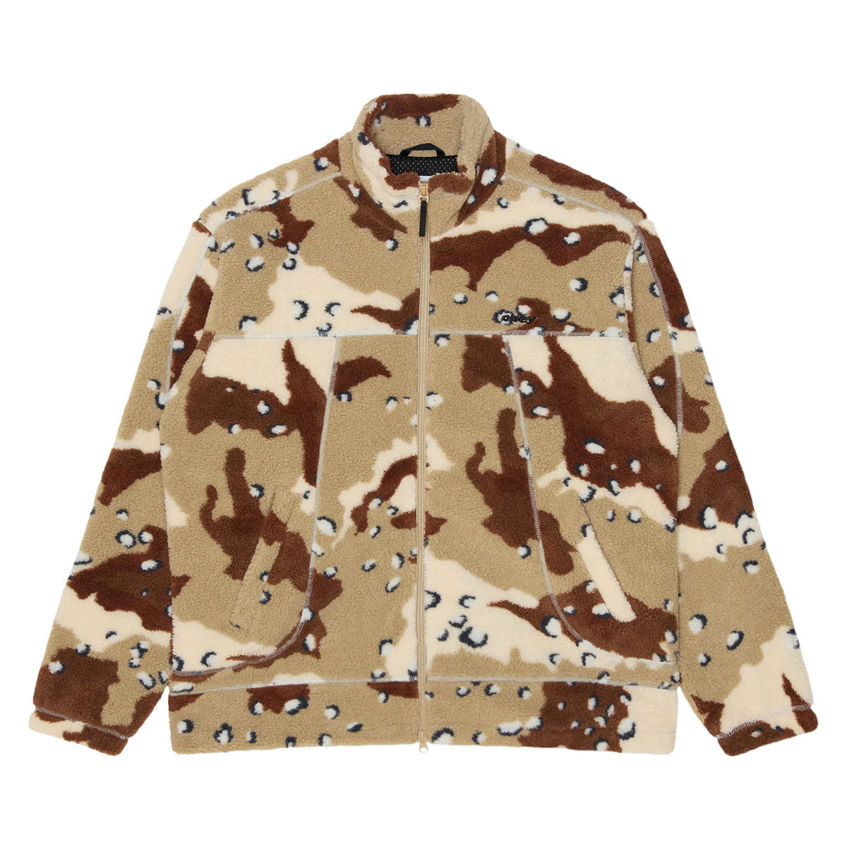 Obey Axis Sherpa Jacket - Desert Camo image 1