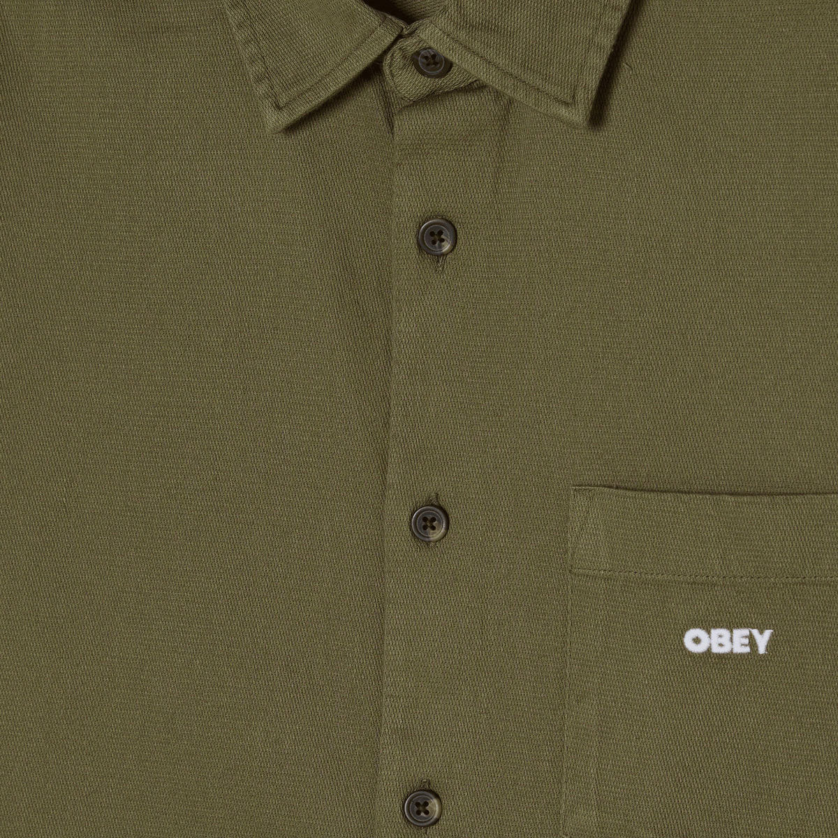 Obey Frankie Long Sleeve Woven Shirt - Dusky Green image 3