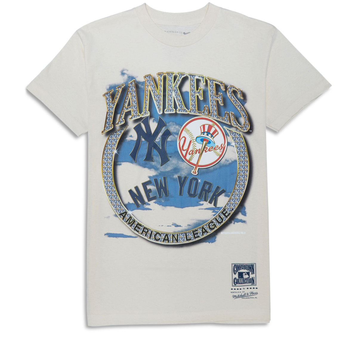 Mitchell & Ness x MLB Crown Jewels Coop Yankees T-Shirt - Natural image 1