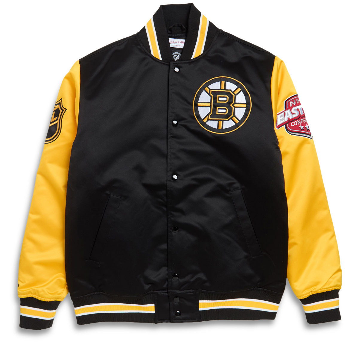 Mitchell & Ness x NHL Primetime Bruins Satin Jacket - Black image 1