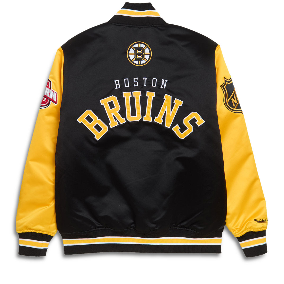 Mitchell & Ness x NHL Primetime Bruins Satin Jacket - Black image 2