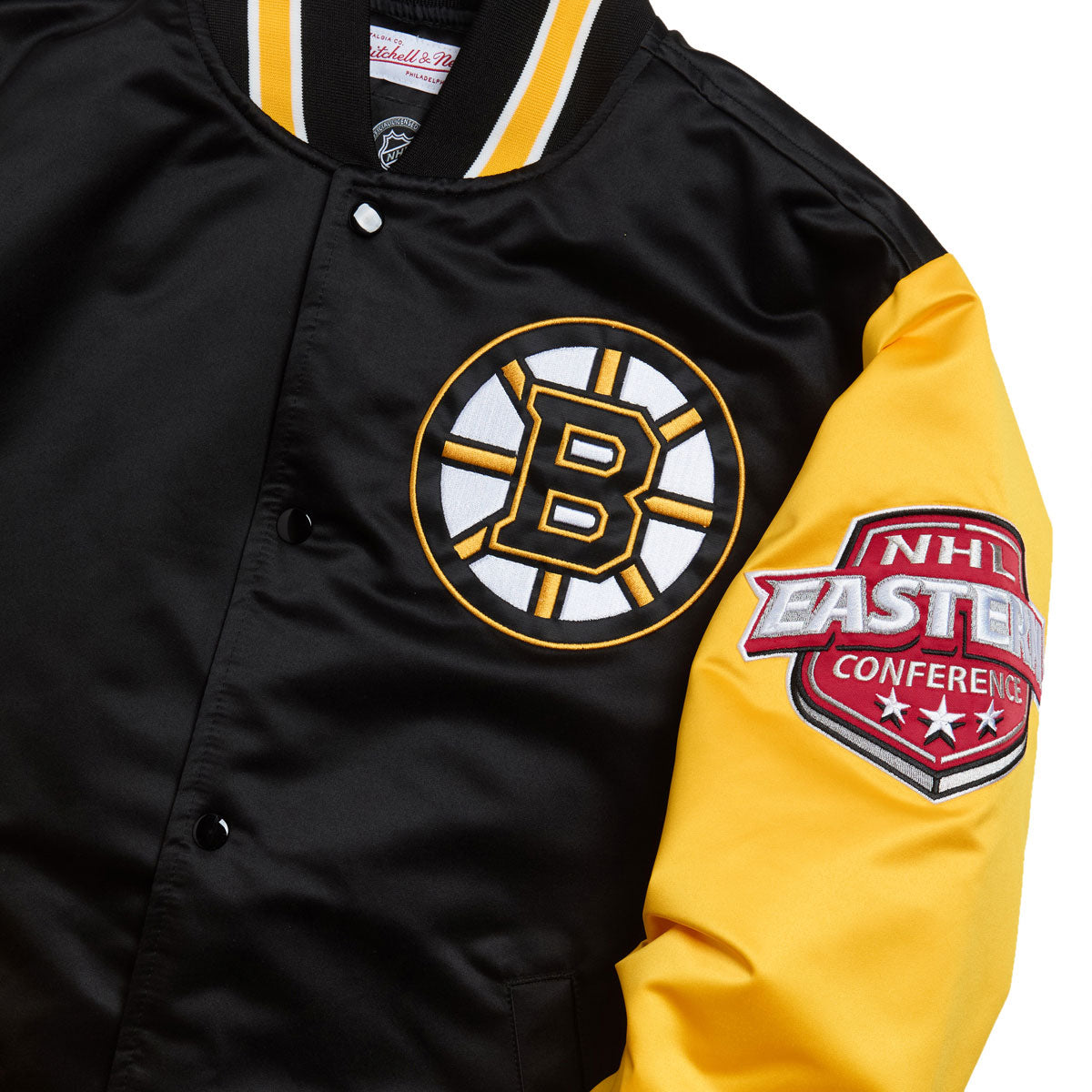 Mitchell & Ness x NHL Primetime Bruins Satin Jacket - Black image 4