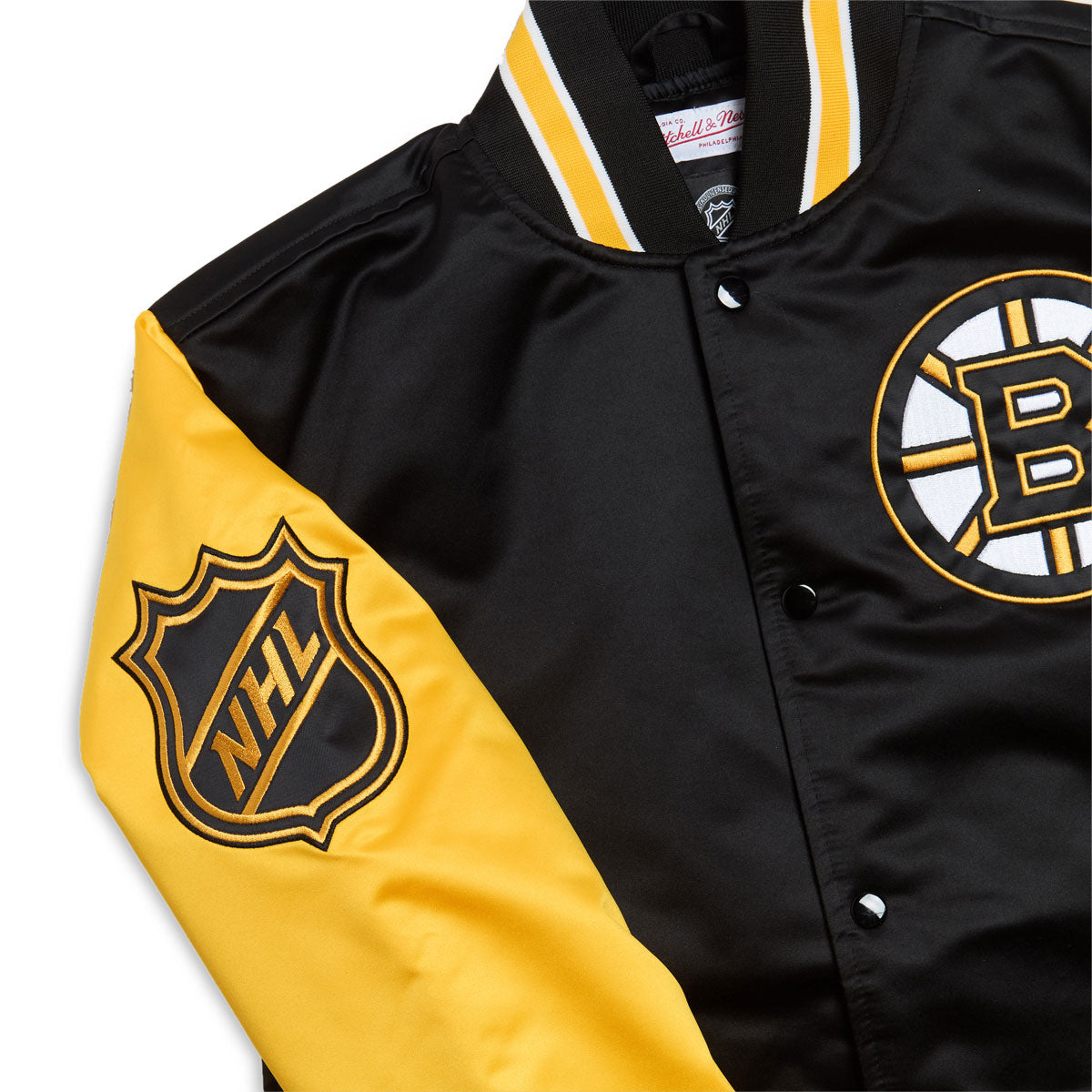 Mitchell & Ness x NHL Primetime Bruins Satin Jacket - Black image 5