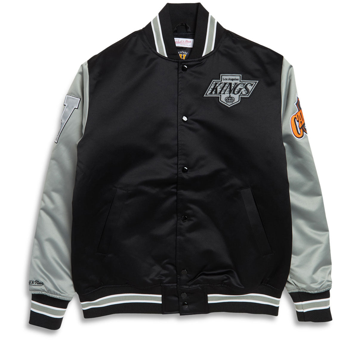 Mitchell & Ness x NHL Primetime Kings Vintage Logo Satin Jacket - Black image 1