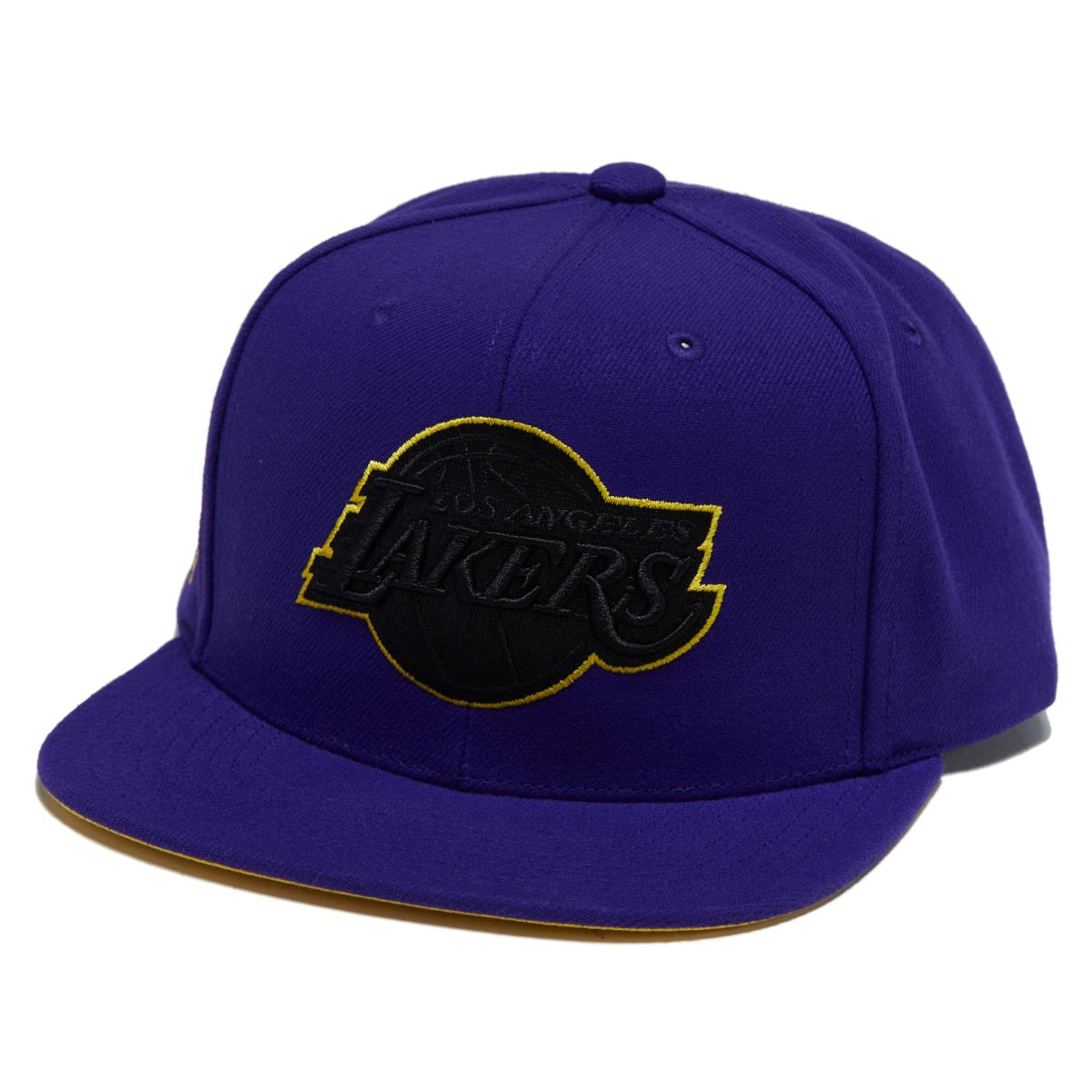 Mitchell & Ness x NBA Logo Eclipse Lakers Snapback Hat - Purple image 1