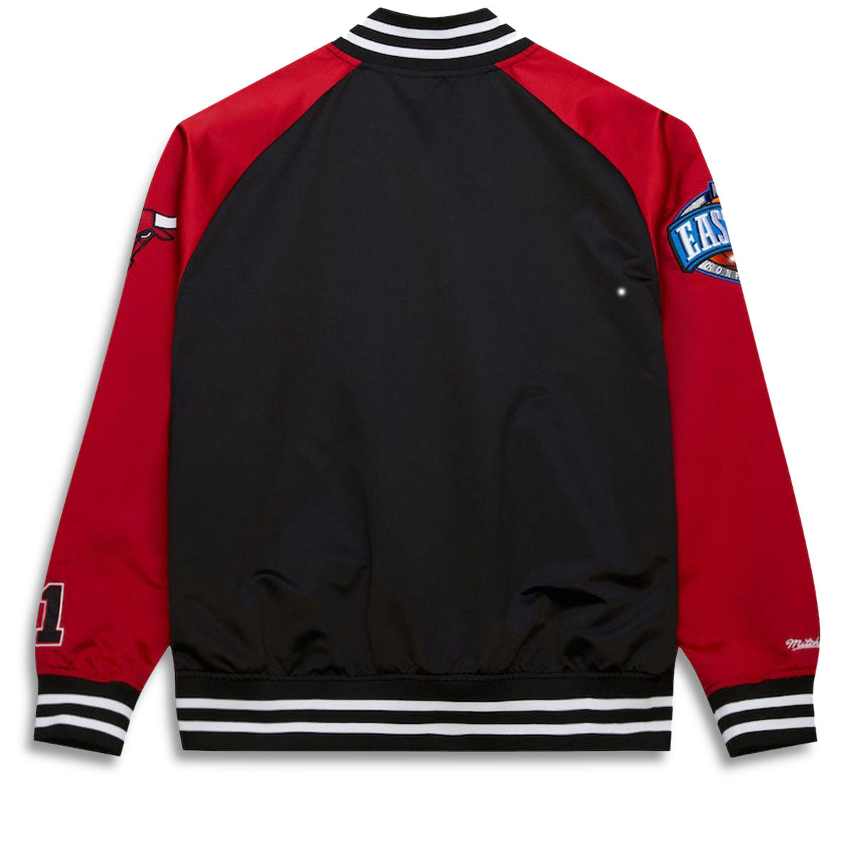 Mitchell & Ness x NBA Bulls Vintage Logo Dennis Rodman Satin Jacket - Black image 2