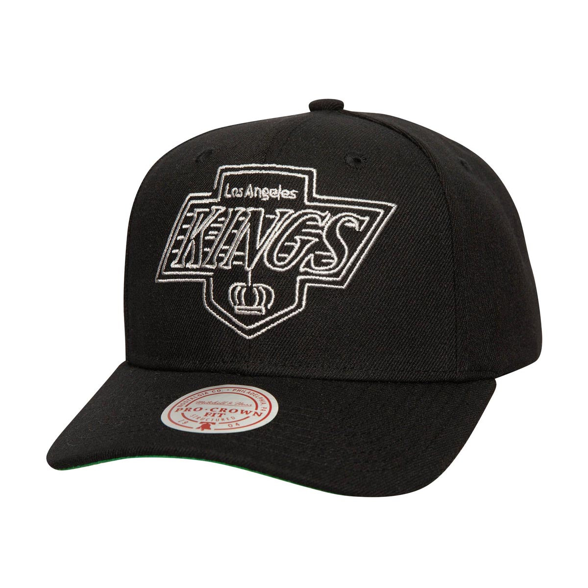 Mitchell & Ness x NHL Neon Logo Pro Vintage Kings Snapback Hat - Black image 1