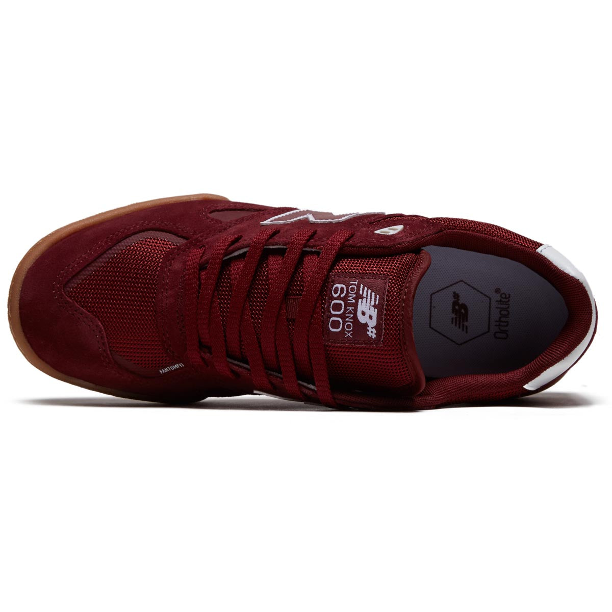 New Balance 600 Tom Knox Shoes - Burgundy/Gum image 3