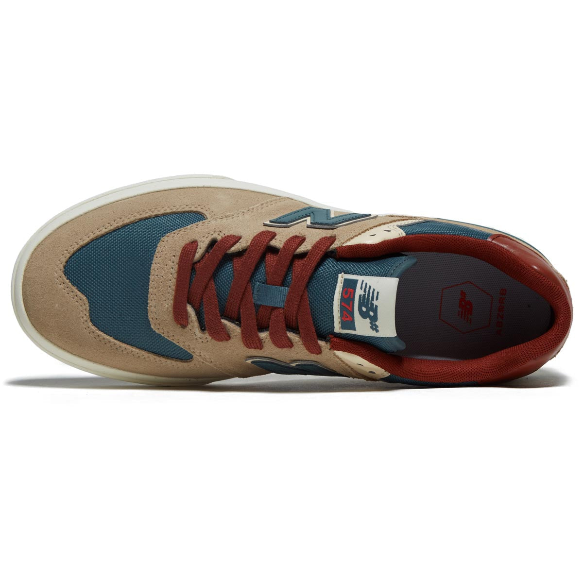 New Balance 574 Vulc Shoes - Tan/Sage image 3