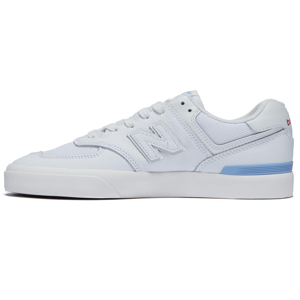 New Balance 574 Vulc Shoes - White/Baby Blue image 2