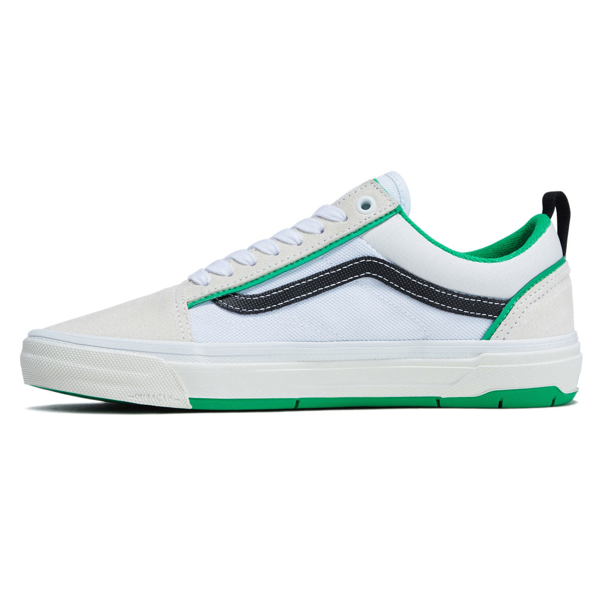 Vans Skate Old Skool Wafflecup Shoes - White/Green image 2
