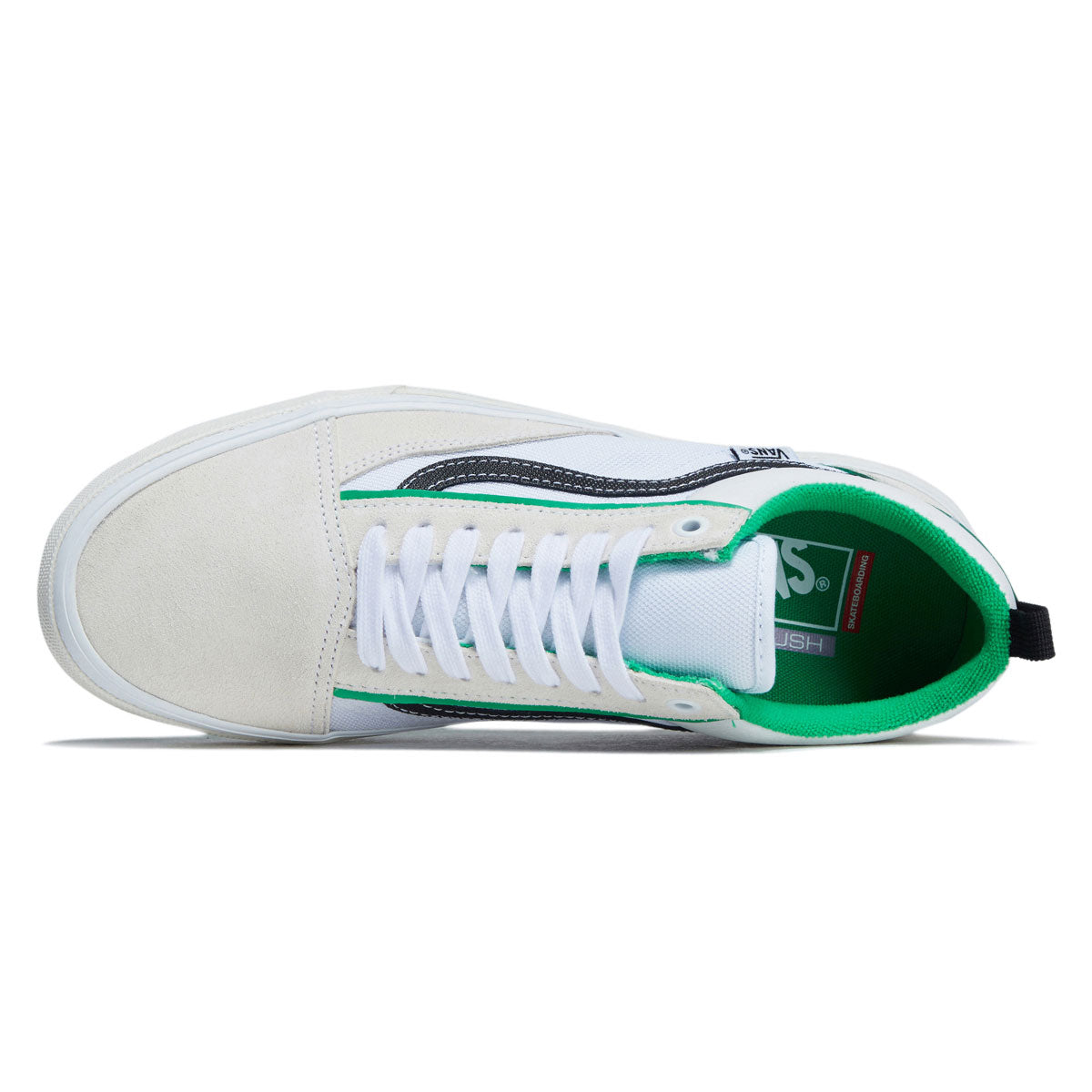 Vans Skate Old Skool Wafflecup Shoes - White/Green image 3