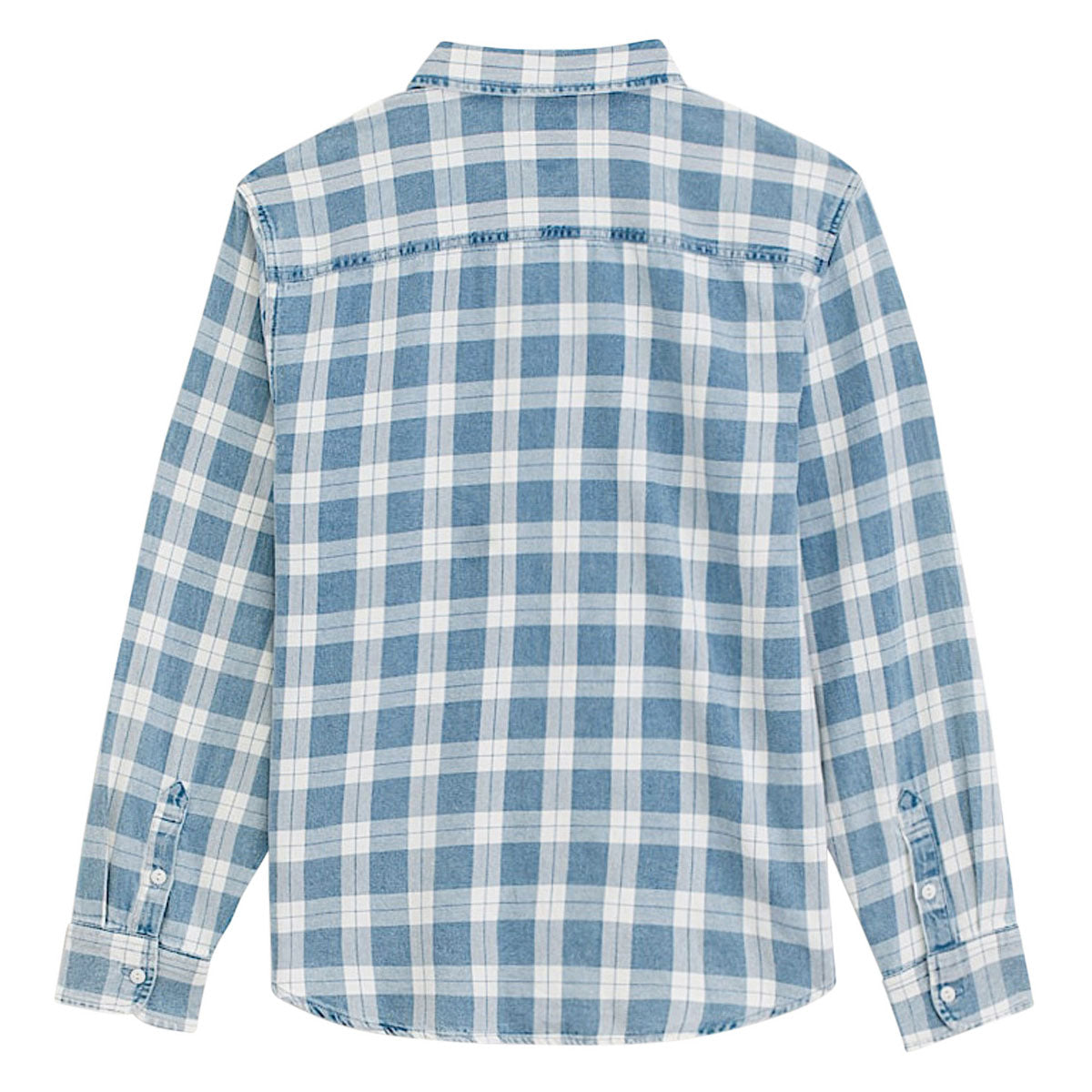 Vans Lawson Vintage Indigo Long Sleeve Shirt - Bleach Indigo image 5