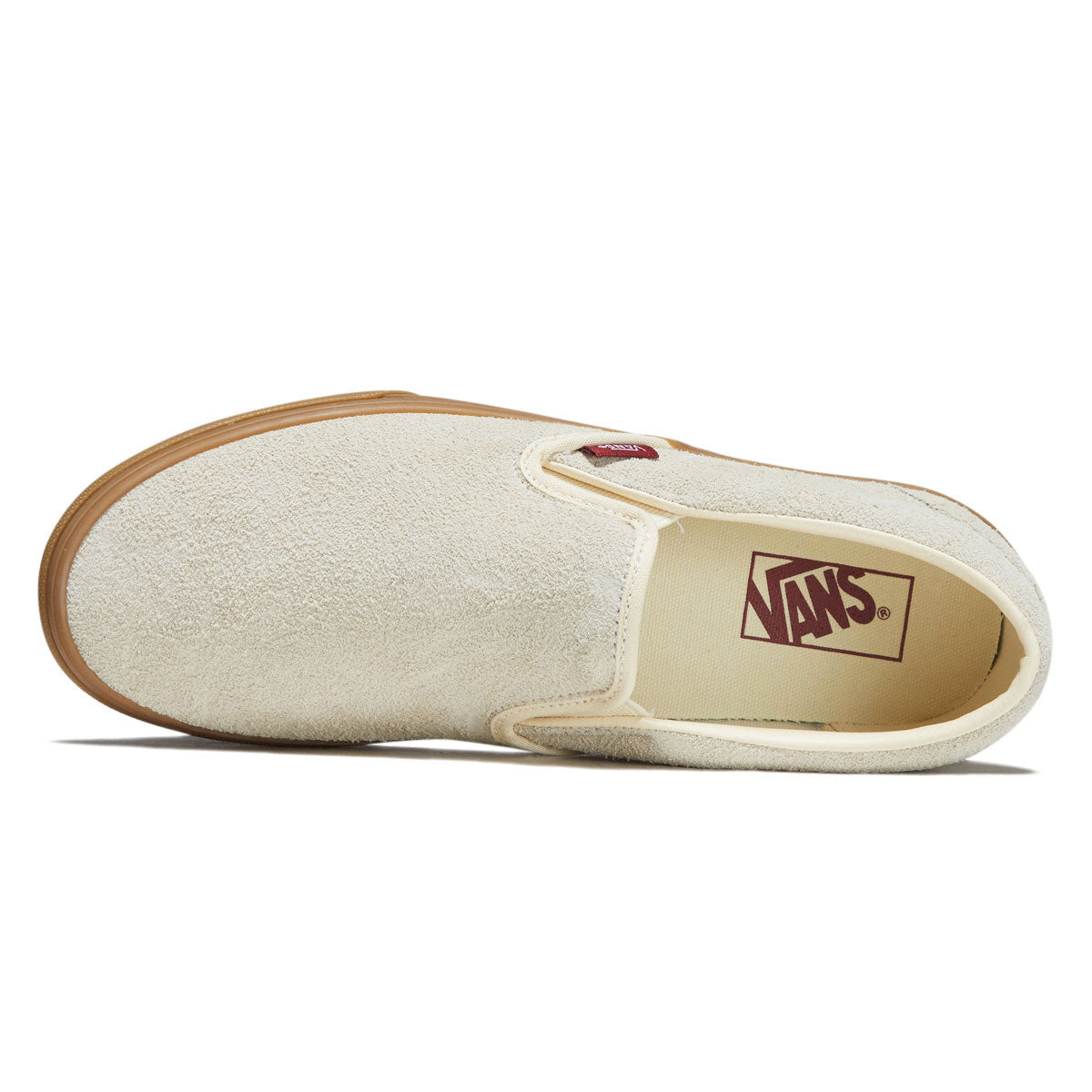 Vans Classic Slip-On Shoes - Cream/Burgundy image 3
