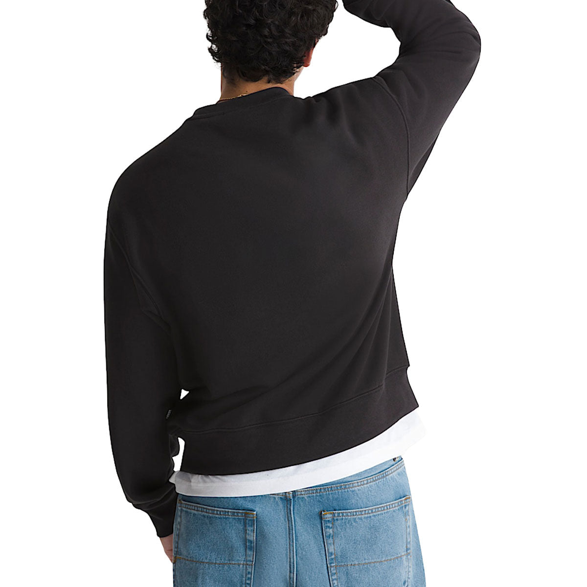 Vans Stretch Logo Crew Sweatshirt - Black/White image 4