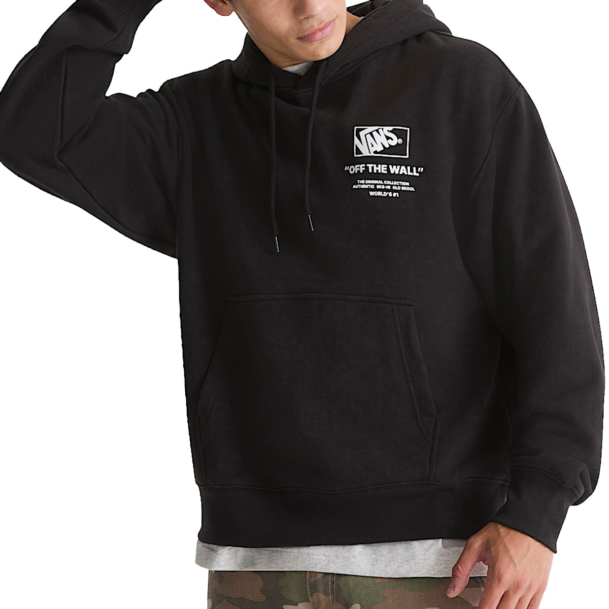 Vans Stacked Hi Hoodie - Black/White image 1